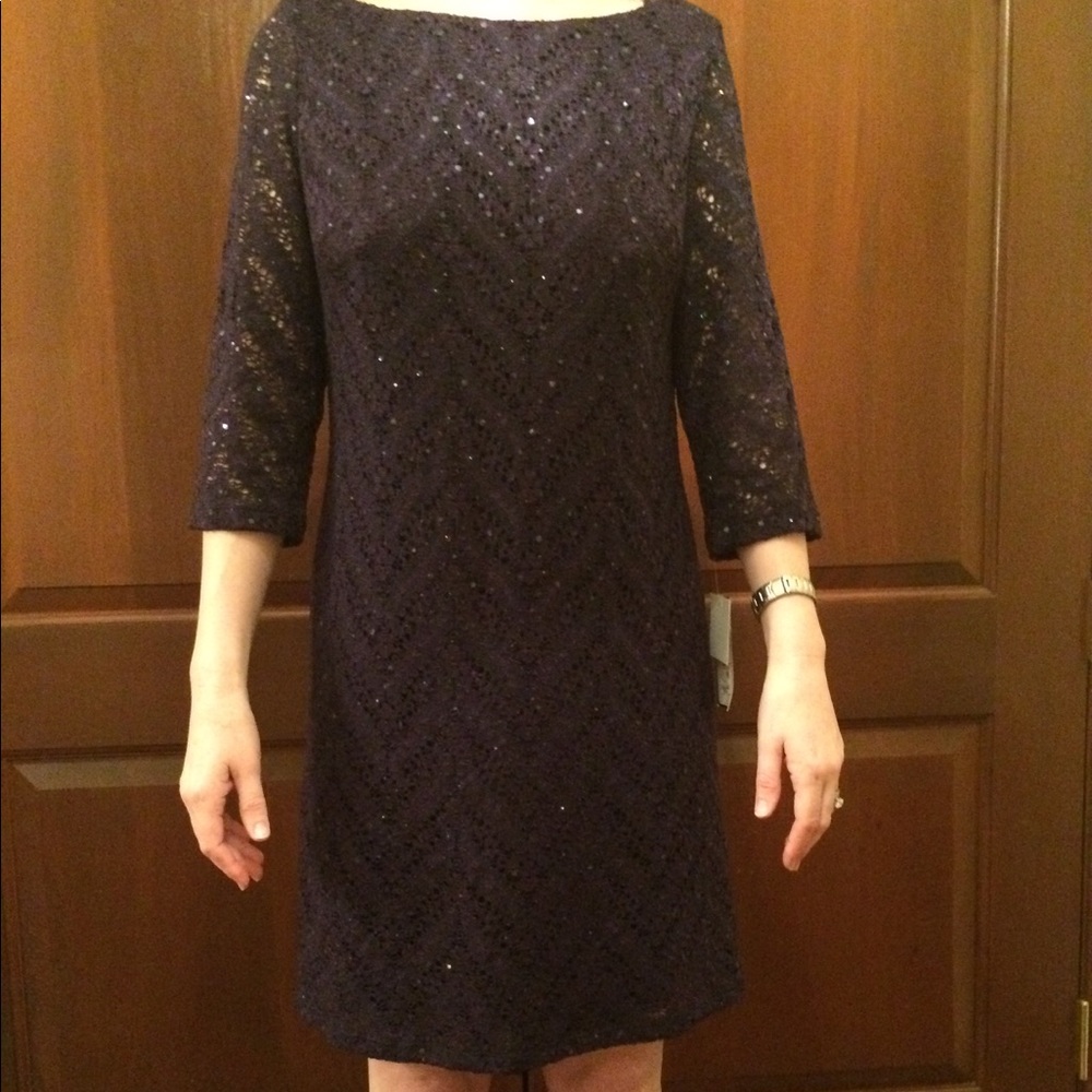 Dark purple cocktail dress